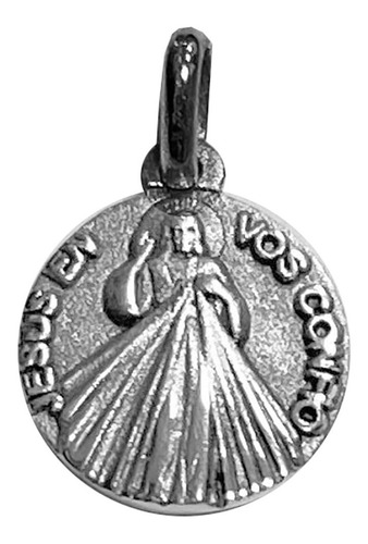 Medalla Jesús Misericordioso 12 Mm Plata 900