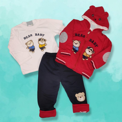 Conjunto Abrigo Bebé Y Niños Invierno 3 Piezas