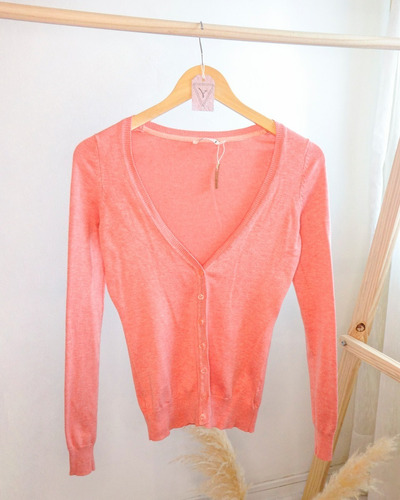 Saco Cardigan Bershka Elastizado Rosado