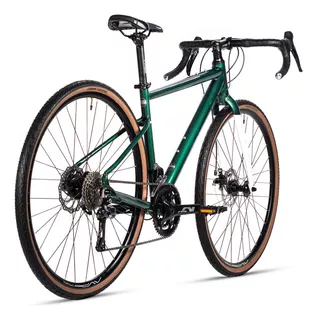 Bicicleta 700c Turbo Gravel Sherpa 18v Disco Verde Tamaño del cuadro M