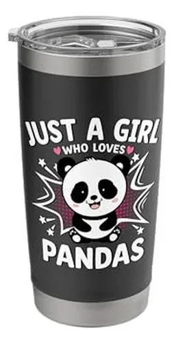 Taza Aislada Acero Inoxidable Con Diseño De Panda Para Chica