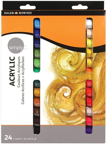 Acrilico En Pomo Daler Rowney Simply X 24 Colores 