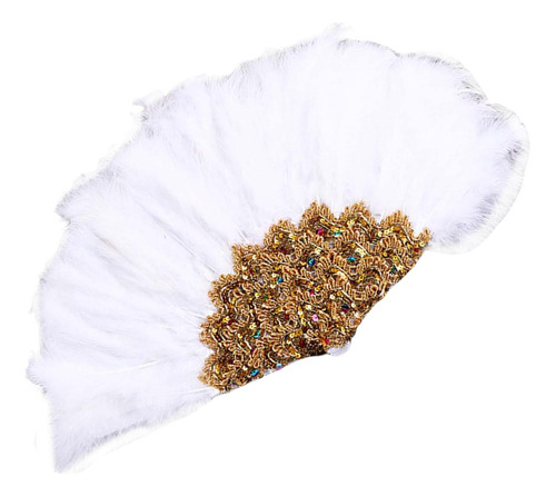 Abanico De Plumas Para Bodas, Novia, Decorativo, Plegable, V