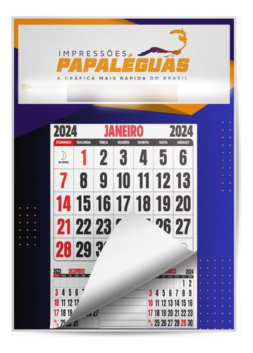 10 Calendários Folhinha De Parede Grande 42x30