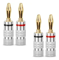 Comprar Uvooi Conectores De Altavoz, Tipo Banana, Chapados En Oro