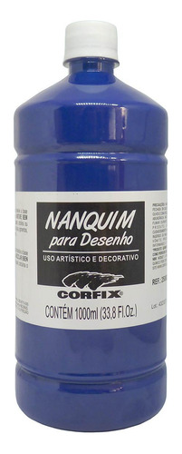 Tinta Nanquim Corfix 325 Azul Ultramar 1000ml