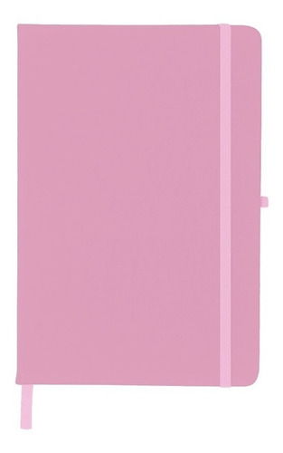 Caderneta Tipo Moleskine Suporte D Caneta 21x14 Rápido Cor Rosa-claro