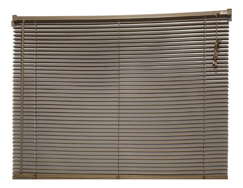 Persiana Horizontal Pvc Block 25mm Café 140 (l) X 160 (a) Cm Lâminas Flexíveis Com Alta Cobertura