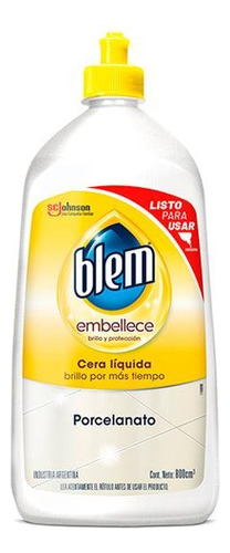 Blem Limpiador Cera Liquida Porcelanato 800 Cc