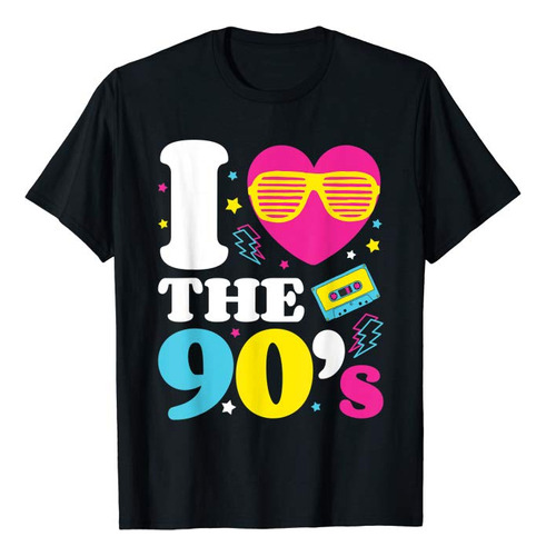 Playera I Love The 90s, Camiseta Nostalgia Musical