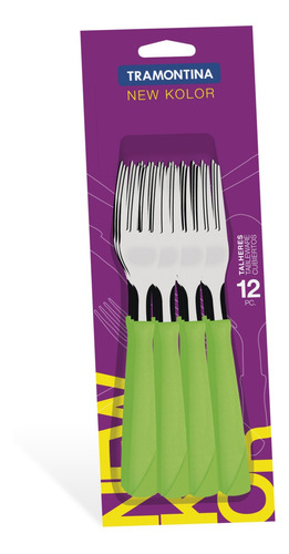 Tenedor Mesa New Kolor Verde X 12 Unid. - 23162/020d