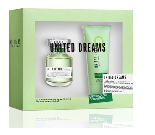 Perfume Benetton United Dreams Live Free Edt 50ml Y Crema Ub