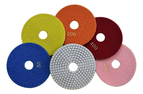 Wet Diamond 5 Inch Polishing Pads 5 Packs For Granite M...