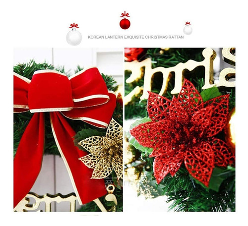 . Lazhu Christmas Wreath Hermoso Adorno Navideño For Puerta
