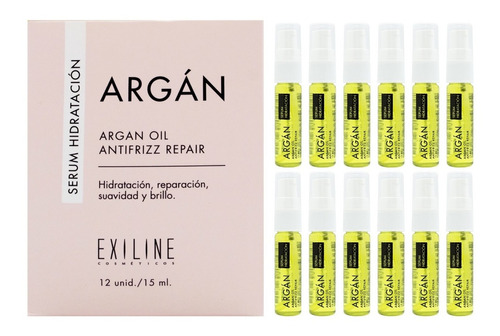 Exiline Argán Serum X12 Hidratación Reparador Antifrizz 15ml