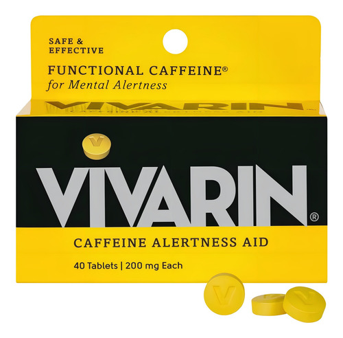 Vivarin Cafeina 200mg 40 Tabletes Original Envio Imediato N