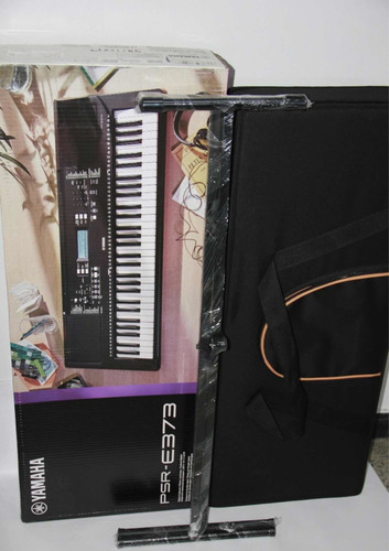 Combo Organeta Yamaha Psr-e373,adaptador Pa-3c,base,estuché