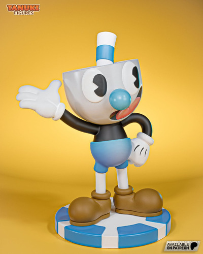 Mugman Cuphead Game Nostalgia Figura Resina 15cm