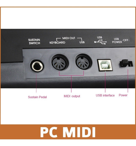 Imagen 3 de 9 de Teclado Controlador Midi Usb Midiplus I61 61 Teclas