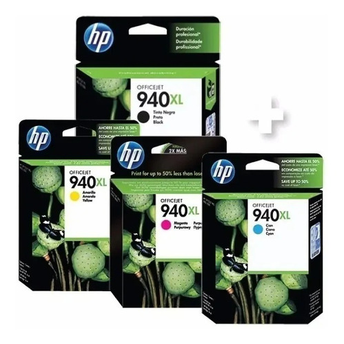 Cartucho Hp 940xl 940 Xl Combo Por 4 Colores