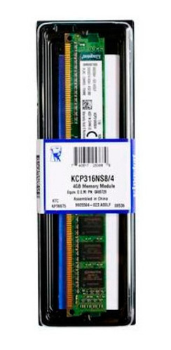 Memória 4gb Ddr3 1600mhz Kingston Kcp3l16ns8/4