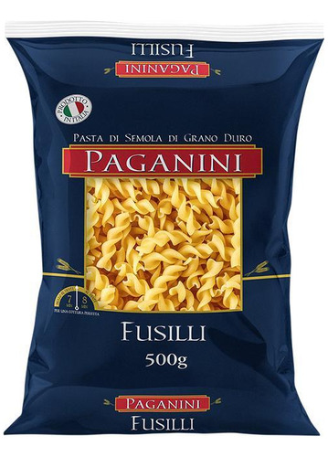 Kit 6x Macarrão Fusilli Paganini 500g