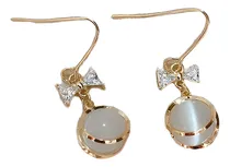 Comprar Aretes Con Cats Eye Y Lazo (plata 925) [prt-80]