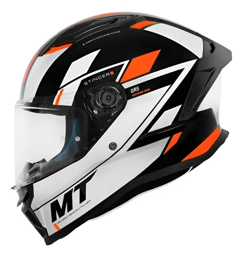 Capacete Mt Axxis Stinger 2 Zivze B3 B4 Amarelo Laranja Neon