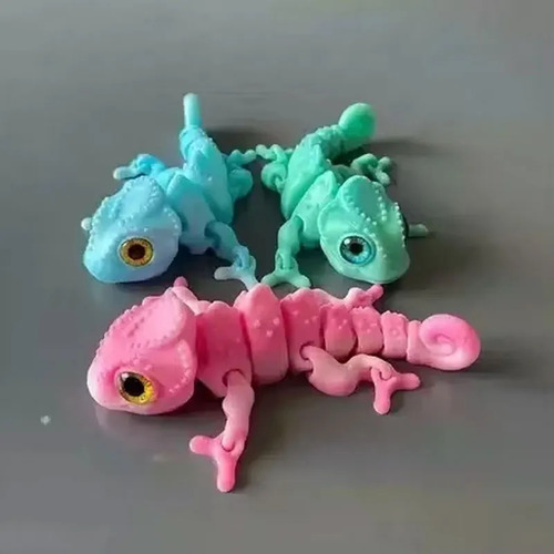 . Figuras De Camaleón Con Impresión 3d, Juguete Móvil Modelo