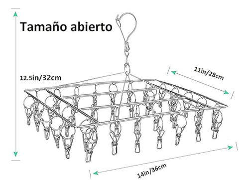 M 40 Ganchos Giratorios De Acero Inoxidable For Secar Ropa