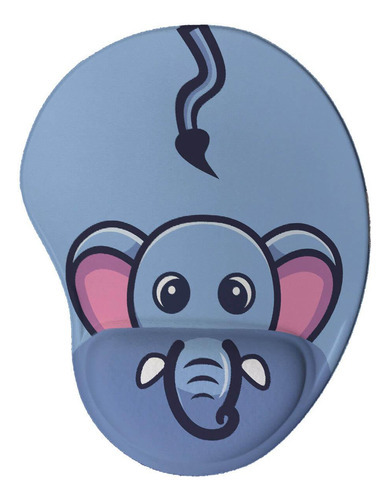 Mouse Pad Divertido Ergonômico Elefante Kawaii