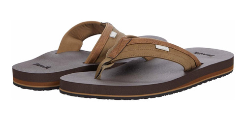 Sanuk Chanclas Ziggy Soft Top Para Hombre, Bronceado, 10