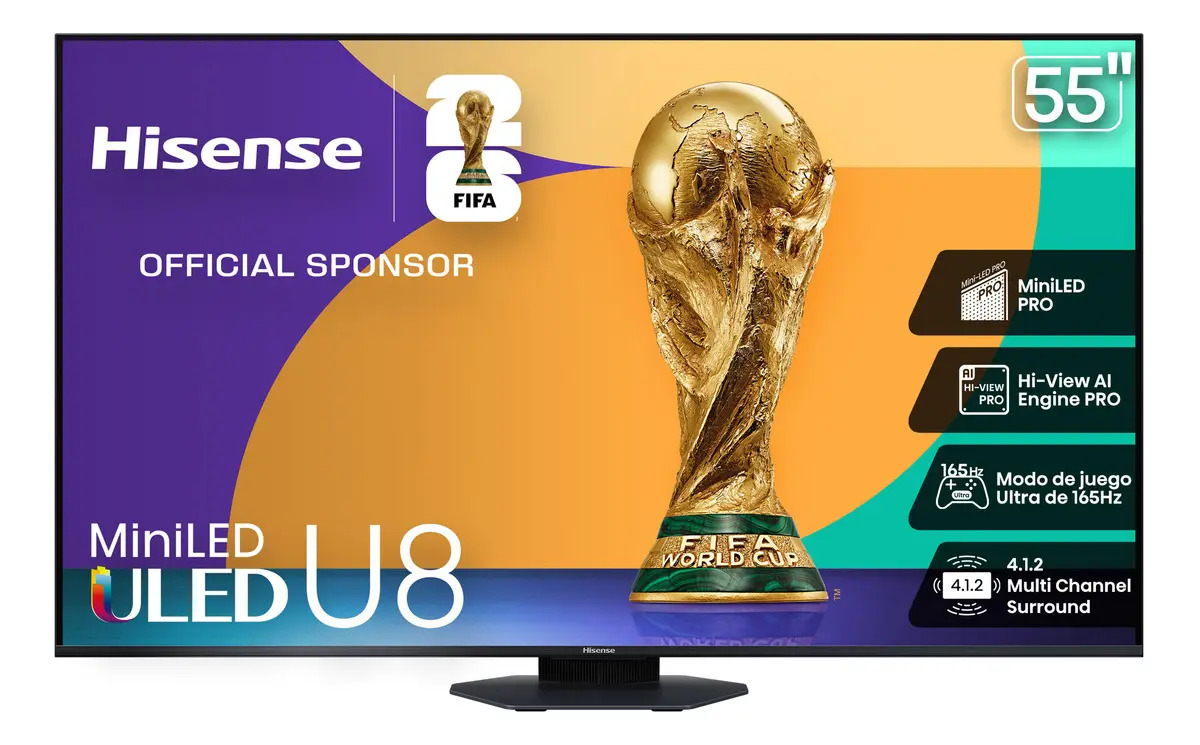 Hisense Smart TV Pantalla 55 Pulgadas Mini Led 55U8QG Google TV