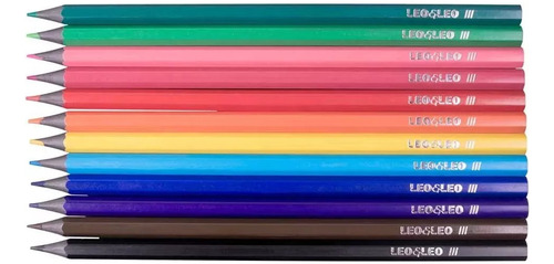 Lápis De Cores Vivas 12 Cores Atacado