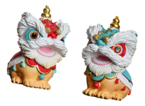 Estatuas De Danza Del León, Figuritas De Resina,