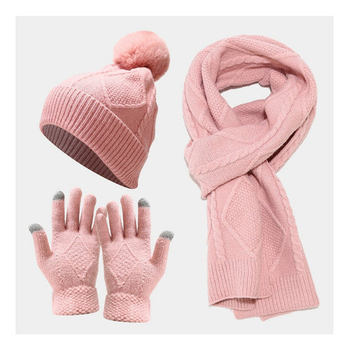 Juego De 3 Piezas De Gorro Bufanda Y Guantes