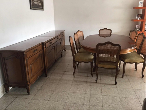 Comedor Tipo Provenzal Francés Con Trinchador + 8 Sillas