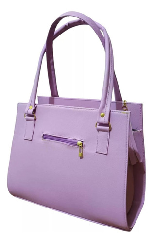 Stitch Bolso Para Dama Lila Lisa Oro Lila