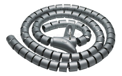 Organizador De Cables Espiral Gris 1.8 Mts Diametro 22mm