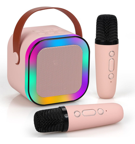 Altavoz Bluetooth Portátil Con 2 Micrófonos Para Karaoke