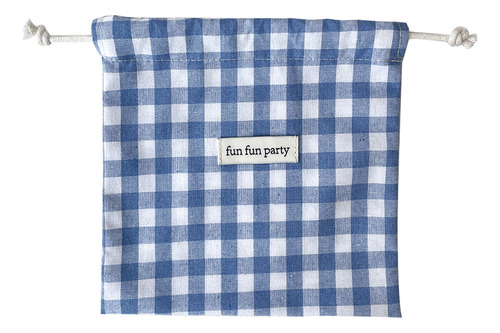 Floral Plaid Drawstring Bag Small Cloth Storage Bag