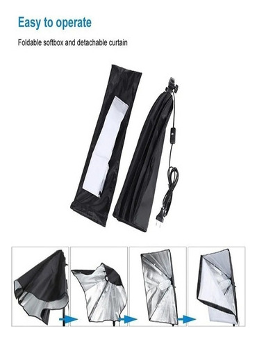 Kit 2 Softbox + Lampadas Led Estúdio Luz Continua Tripe 2m