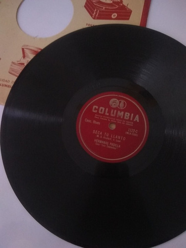 Hermanas Padilla 78 Rpm Columbia Disco Para Fonógrafo