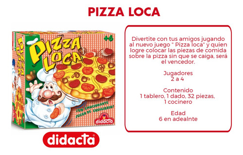 Juego De Equilibrio Didacta Didacta Pizza Loca