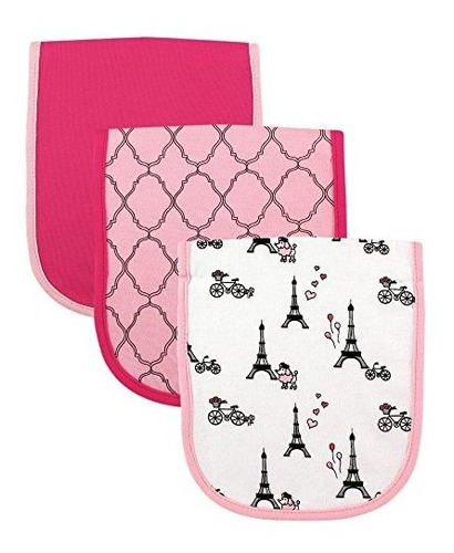 Luvable Friends 3 Piezas Burp Cloth Con Relleno De Fibra Par