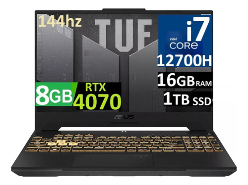 Asus Tuf F15 A15 Ci7-12700h, 16gb Rm 1tb Oc9 Ssd Rtx4070 8gb