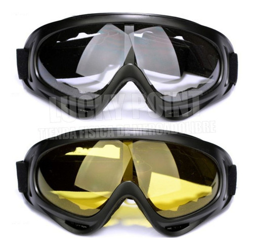 Lentes Moto Cortaviento Elastico Antiparras Tactico Militar