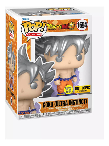 Funko Pop Dragon Ball Super Goku Ultra Instinct 1694 Glow Ht