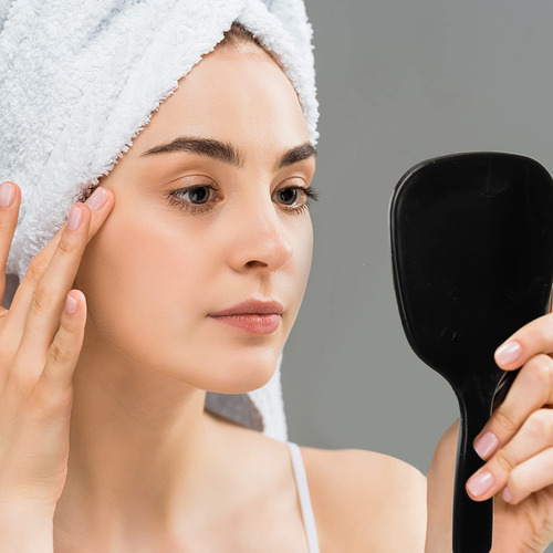 Espejo De Mano Compacto Cosmético De Maquillaje En 6 Colores