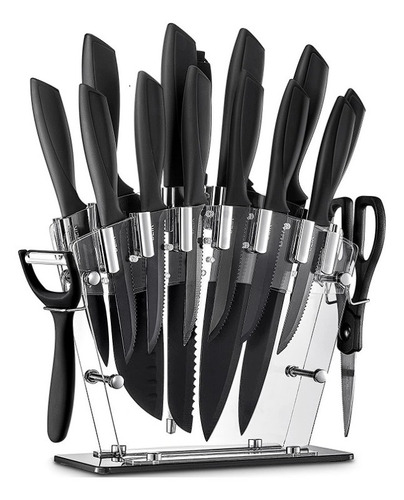 Kit De Cuchillos Deik Con Soporte Acrilico